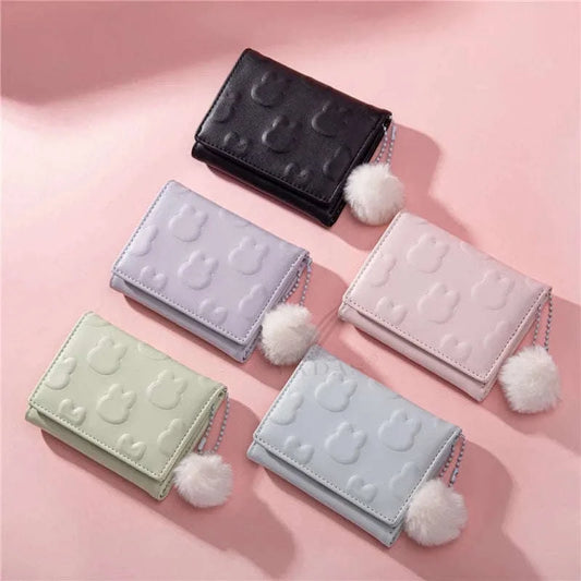 Embossed Bunny Pattern Wallets CLOUDANIMESTUDIO