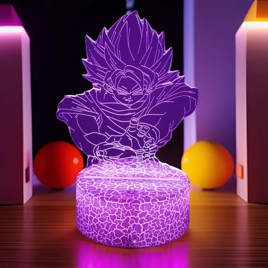 Dragon Ball Z Anime Acrylic LED Figure Lamp, Goku Vegeta Gohan Figurines Night Light