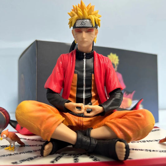 Naruto Uzumaki Sage Mode Anime Figure, Senjutsu Chakra Meditate Figurines 15cm/6in