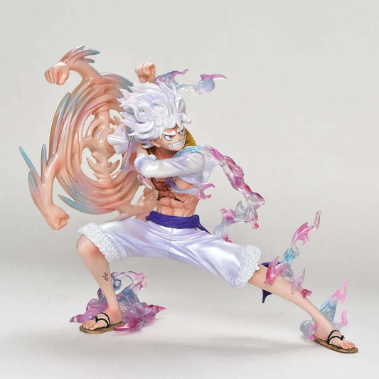 Monkey D. Luffy Anime Figure Gear 5, One Piece Action Figurine PVC Collection 19 CM CLOUDANIMESTUDIO
