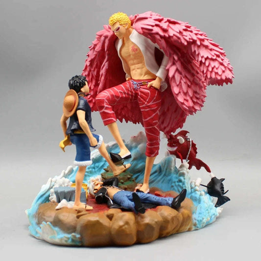 Doflamingo Donquixote Vs Monkey D. Luffy Anime Figures, Trafalgar Law KO One Piece Action Figurines 21 CM CLOUDANIMESTUDIO