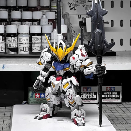 MGSD Barbatos Anime Gundam Model Kit – SD Assembly Figure w/ Weapon & Display Stand