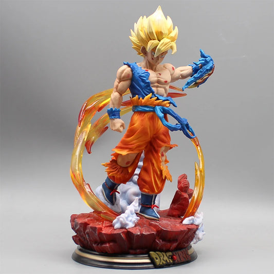 Super Saiyan SSJ Goku Anime Figure, Dragon Ball Z Figurine Action Figurines 27 CM