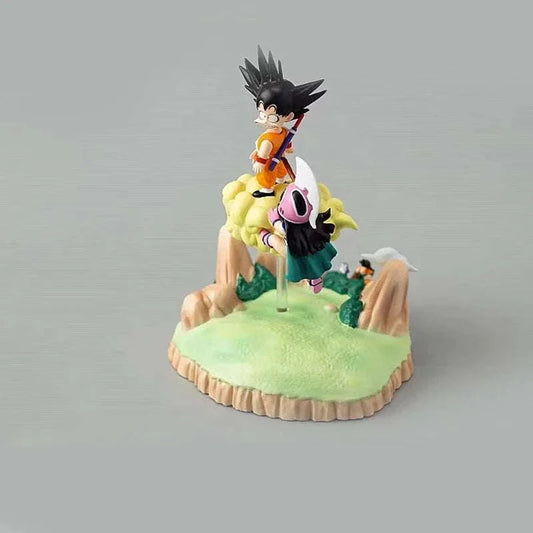 Kid Goku and Chichi Anime Figures, Dragon Ball Z Action Figurines 9 CM CLOUDANIMESTUDIO