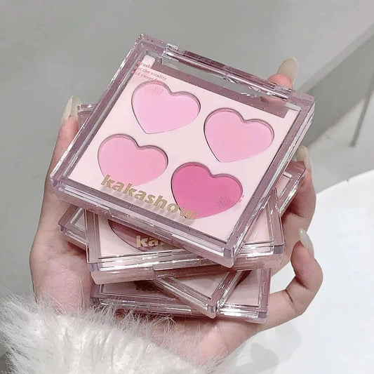 KAKASHOW Four-Color Heart Blush Palette CLOUDANIMESTUDIO