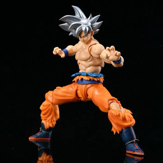 Ultra Instinct Goku Anime Figure, Dragon Ball Z Super Action Figurine White Haired 16 CM