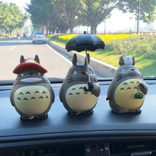 5 PCS Set Totoro Mini Figurines, My Neighbor Totoro Statue Cute Anime Figures 11 CM