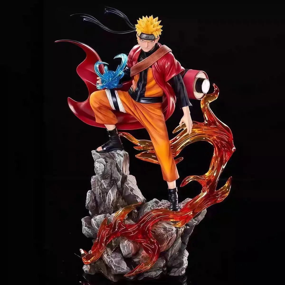 Naruto Shippuden Anime Figures Sasuke Uchiha and Naruto Uzumaki PVC 27 CM