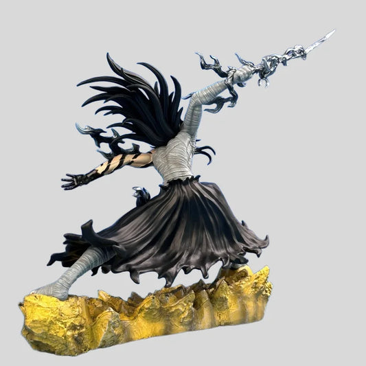Bleach Anime Figurines Ichigo Kurosaki Final Getsuga Tensho Combat Figure Model Statue 24 CM