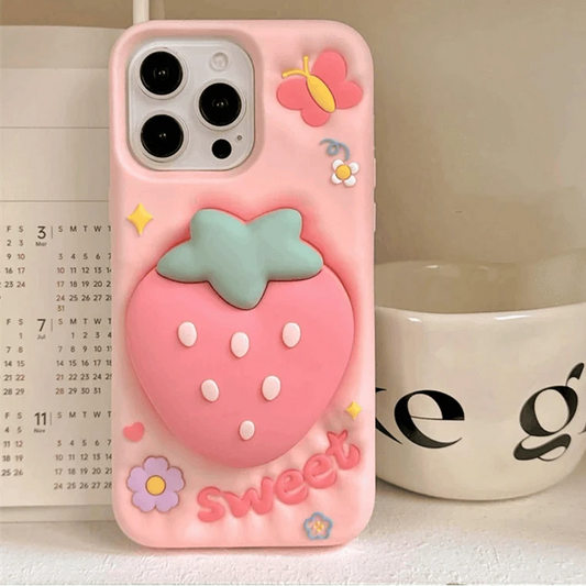 Sweet Strawberry Butterfly iPhone Case CLOUDANIMESTUDIO