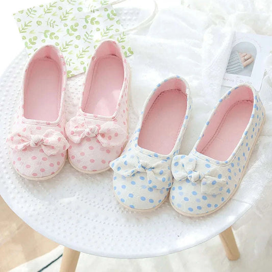 Lovely Polka Dot Slipper Shoes CLOUDANIMESTUDIO