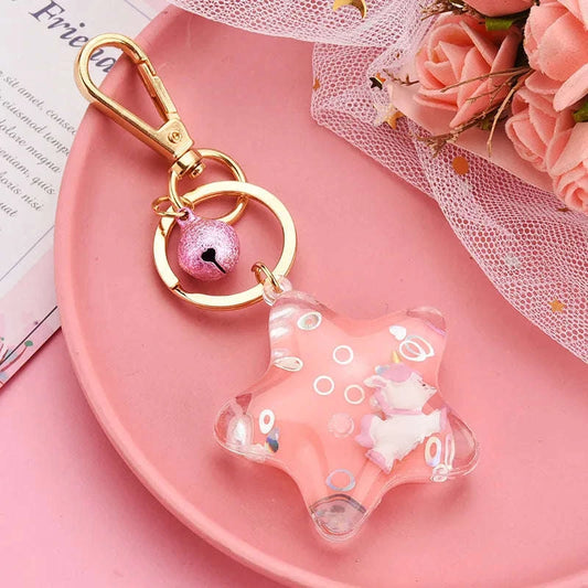 Sparkle Star Moving Liquid Keychain CLOUDANIMESTUDIO
