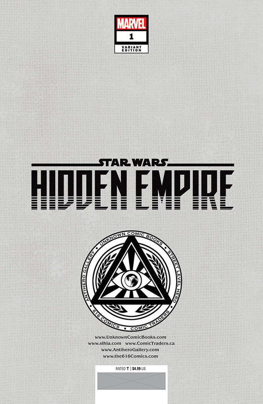 Star Wars: Hidden Empire #1 Unknown Comics Patch Zircher Exclusive Var (11/16/2022) CLOUDANIMESTUDIO