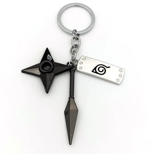 Naruto Shippuden Keychains Toy Kunai Shuriken Konoha Anime Key Chains Accessories Gift