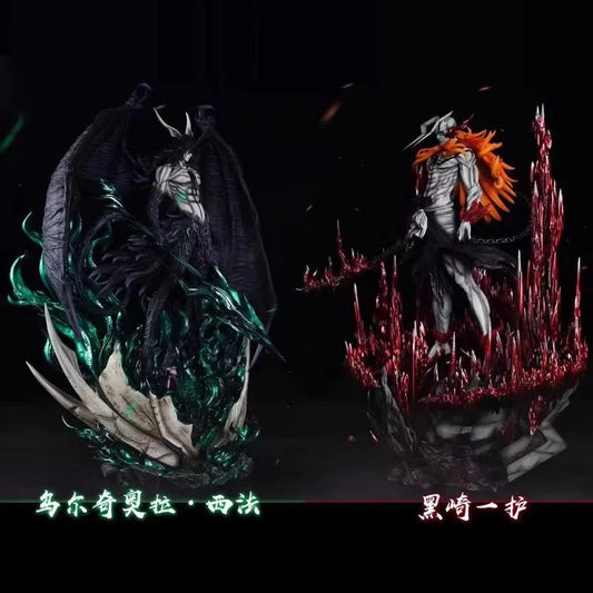Kurosaki Ichigo and Ulquiorra Cifer Anime Figures, Bleach Espada Vasto Lorde Hallow Figurines