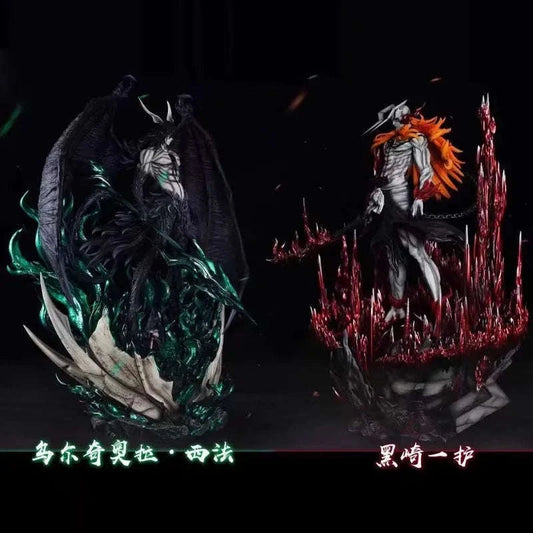Kurosaki Ichigo and Ulquiorra Cifer Anime Figures, Bleach Espada Vasto Lorde Hallow Figurines CLOUDANIMESTUDIO