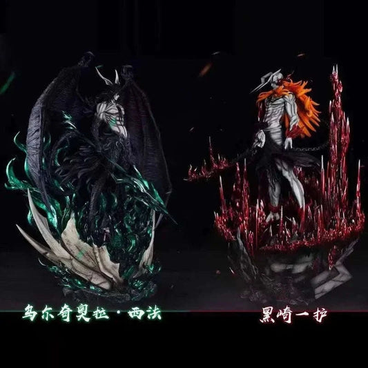 Kurosaki Ichigo and Ulquiorra Cifer Anime Figures, Bleach Espada Vasto Lorde Hallow Figurines CLOUDANIMESTUDIO
