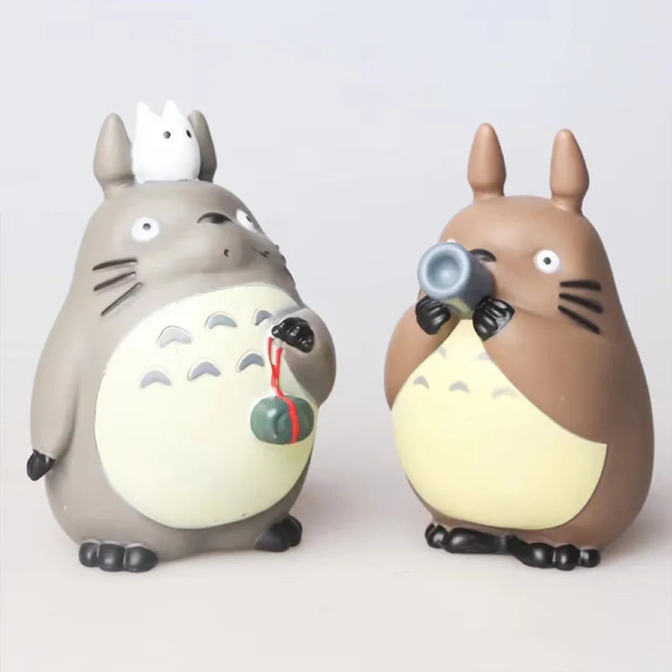 5 PCS Set Totoro Mini Figurines, My Neighbor Totoro Statue Cute Anime Figures 11 CM