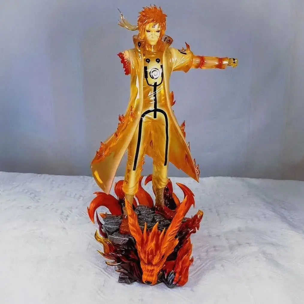Naruto Shippuden Anime Figurines Uzumaki Naruto Namikaze Minato Action Figures PVC Statue 32 CM