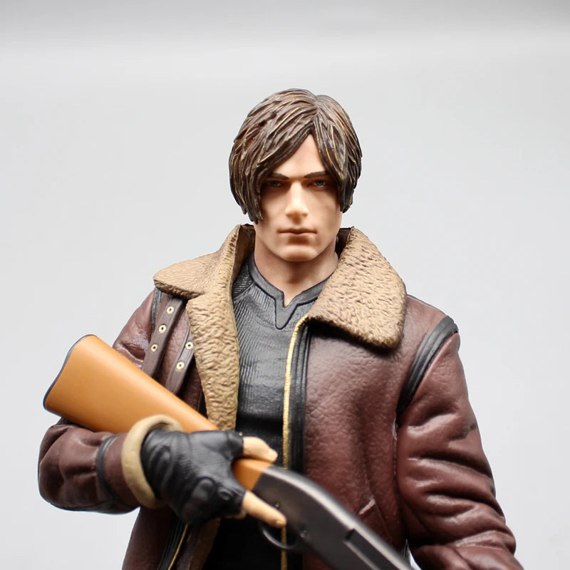 Leon Scott Kennedy Zombie Hunter Anime Figurine, Resident Evil 4 Action Figure PVC Statue 33 CM