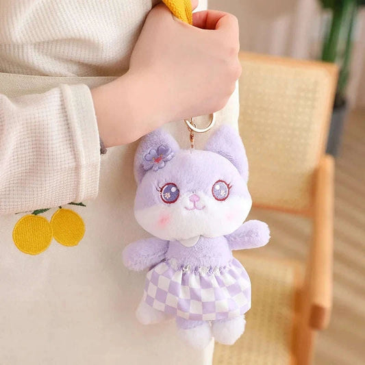 Cherry Blossom Fox Plushie Keychains CLOUDANIMESTUDIO