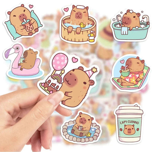Kawaii Capybara Sticker Pack CLOUDANIMESTUDIO
