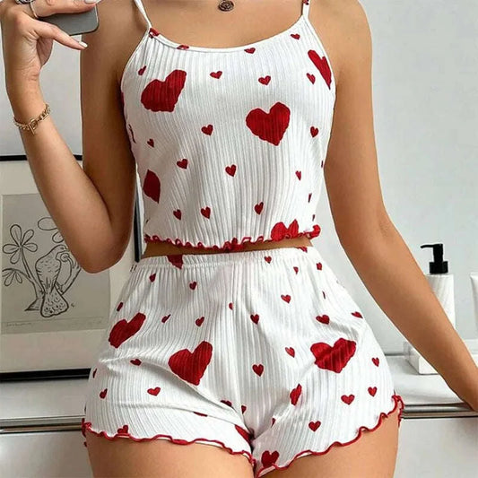 Sweet Heart Pajama Top & Shorts CLOUDANIMESTUDIO