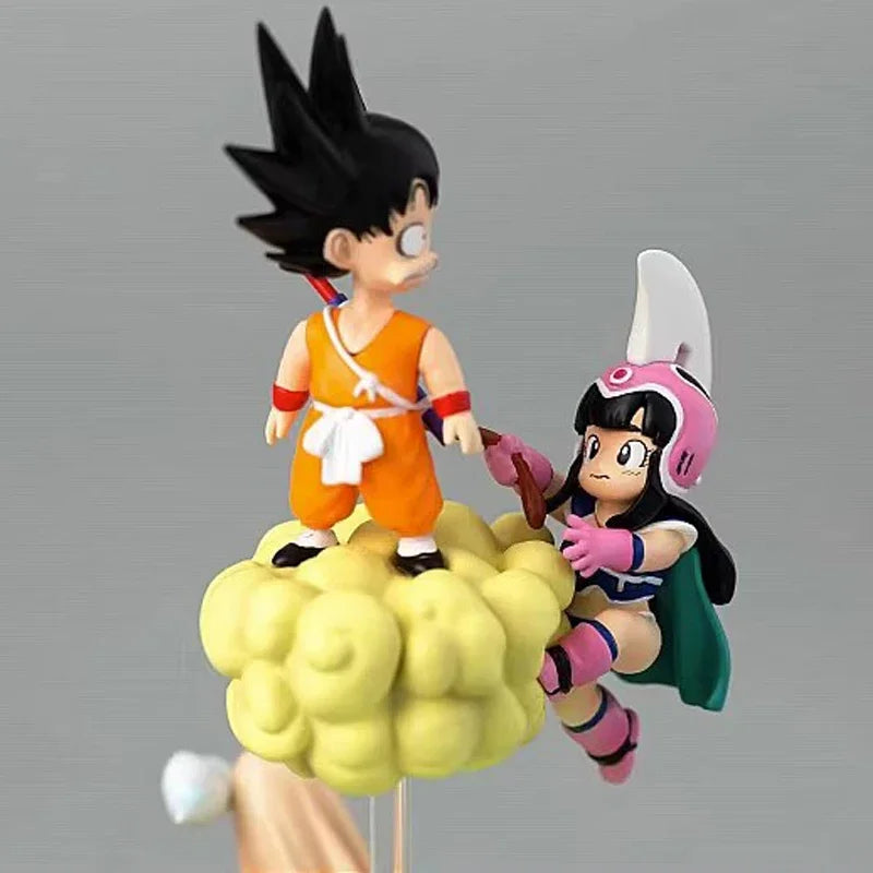 Kid Goku and Chichi Anime Figures, Dragon Ball Z Action Figurines 9 CM