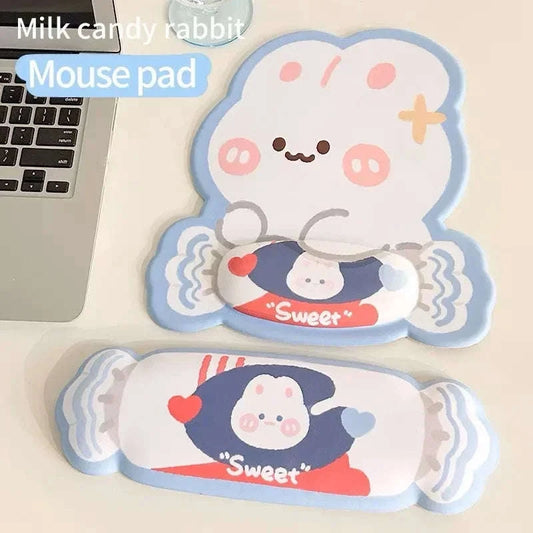Sweet Bunny Mouse Pad and Wrist Support CLOUDANIMESTUDIO