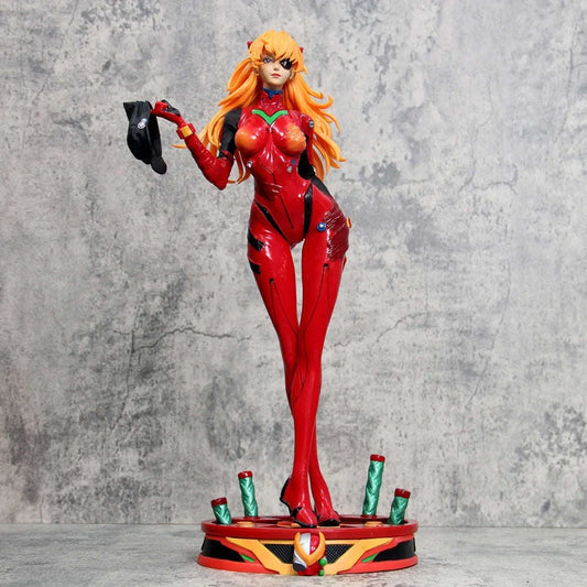 Ayanami Rei White Plugsuit & Gel Suit Mecha Asuka Action Figures, Neon Genesis Evangelion Anime PVC Figures CLOUDANIMESTUDIO