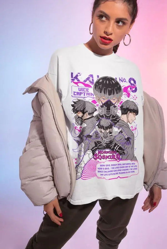 Soshiro Hoshina Kaiju No. 8 T-shirt, Best Anime Gift Graphic Tee Black Shirt - CloudAnimeStudio