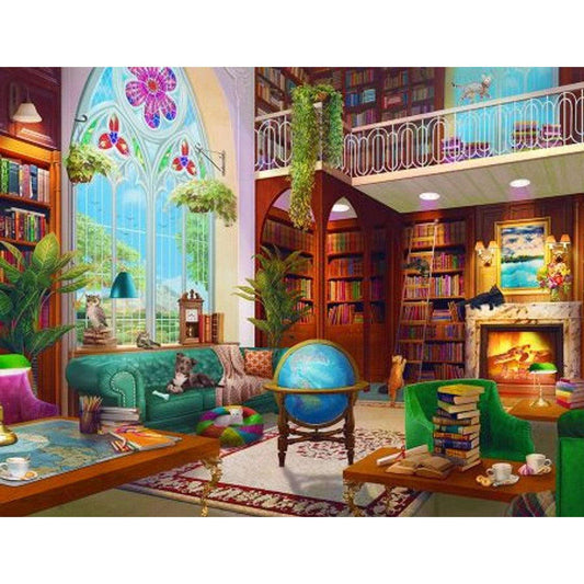 The Library 500 Piece Jigsaw Puzzle Springbok CLOUDANIMESTUDIO
