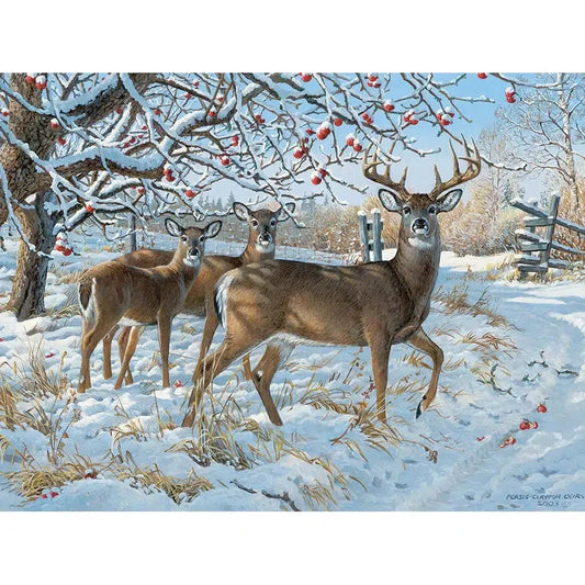 Winter Deer 500 Piece Jigsaw Puzzle Cobble Hill