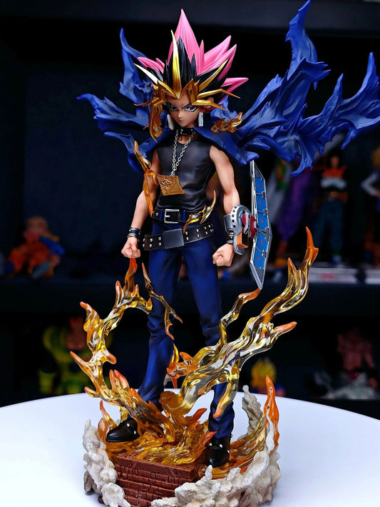 Yami Yugi Muto Anime Figure, Dark Yugi Pharaoh Atem Yu-Gi-Oh Duel Monsters Action Figurines PVC Statue 28 CM - CloudAnimeStudio