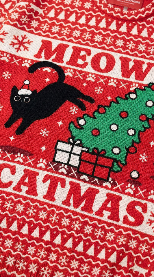 Meowy Christmas Ugly Sweatshirt