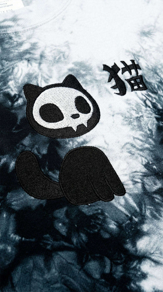 Skull Cat Tie-Dye T-Shirt CLOUDANIMESTUDIO