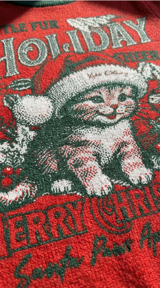 Holiday Cheer Cat Sweatshirt CLOUDANIMESTUDIO