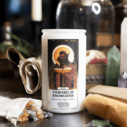 Cantrip Candles - Javid, Steward of Knowledge 16 oz. CLOUDANIMESTUDIO