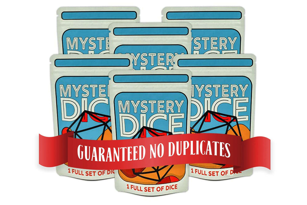 Mystery Dice 6 Pack - Six Sets of TTRPG Dice. No Duplicates! CLOUDANIMESTUDIO