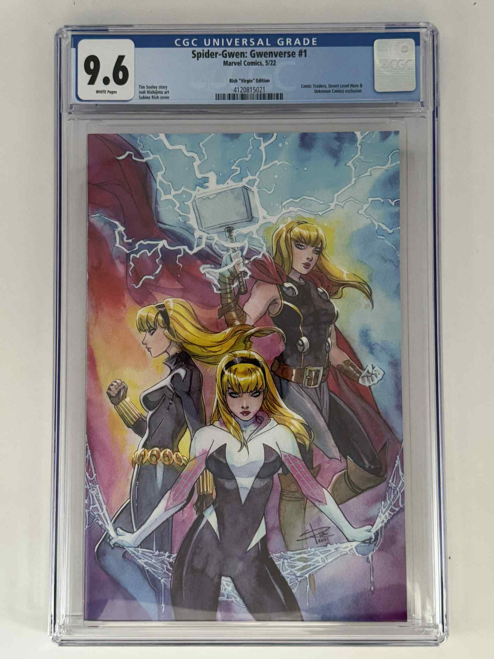 Spider-Gwen: Gwenverse #1 CGC 9.6 Blue Label Sabine Rich Exclusive Var CLOUDANIMESTUDIO