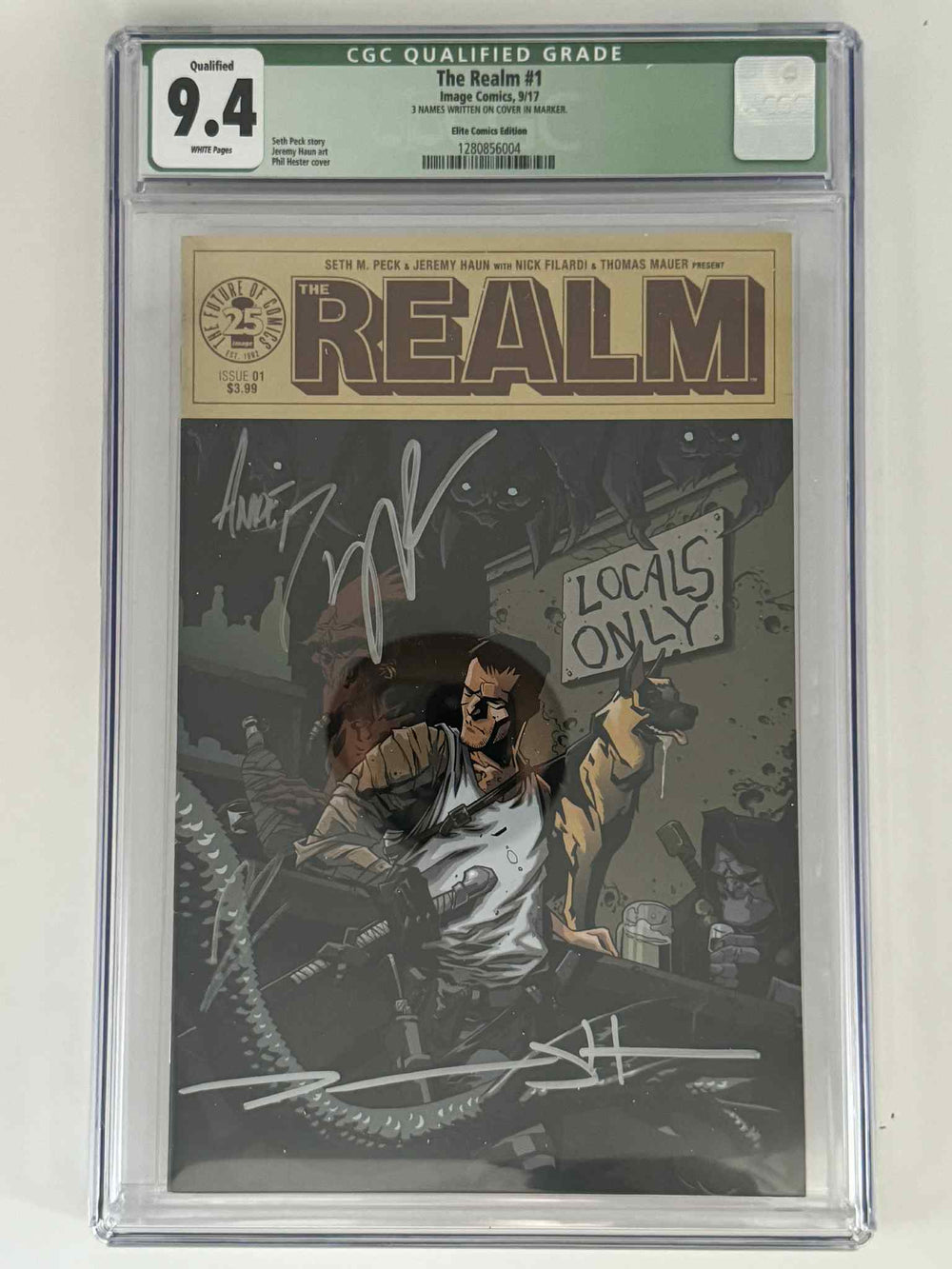 [Triple Signed by Seth Peck | Jeremy Haun | ] The Realm #1 CGC 9.4 Green Label Exclusive Var