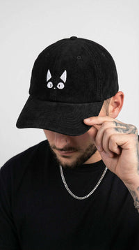 Amazed Cat Corduroy Hat CLOUDANIMESTUDIO