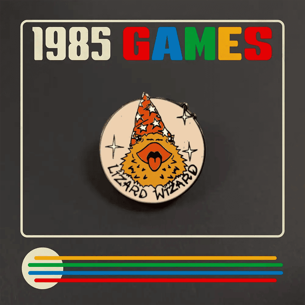 Enamel Gamer Pin: Lizard Wizard CLOUDANIMESTUDIO
