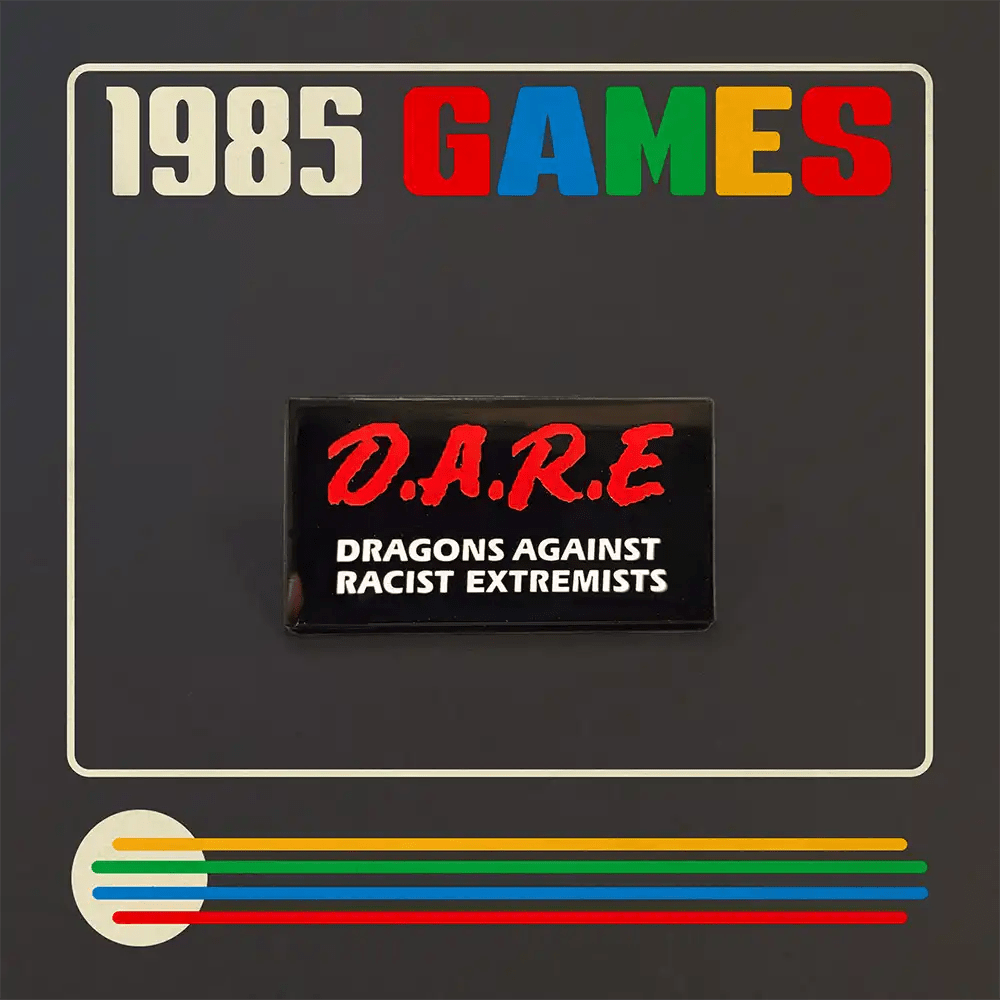 Enamel Gamer Pin: D.A.R.E (Dragons Against Racist Extremists) CLOUDANIMESTUDIO