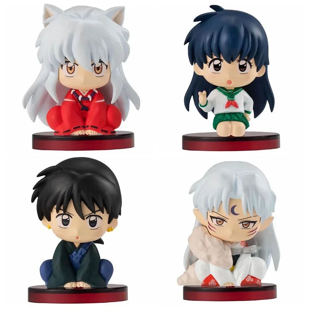 4 pc. Set Inuyasha Figure, Kagome Sesshoumaru Miroku Figurine, Cute Anime Gifts - CloudAnimeStudio