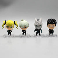 4 pcs Set Anime Toy Kaiju No 8 Capsule Figure Cute Kawaii Chibi Figurines, Kafka Hibino Reno Ichikawa Kikoru Shinomiya PVC Collection Model Toy Gift 4 cm - CloudAnimeStudio