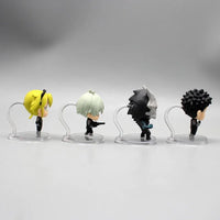 4 pcs Set Anime Toy Kaiju No 8 Capsule Figure Cute Kawaii Chibi Figurines, Kafka Hibino Reno Ichikawa Kikoru Shinomiya PVC Collection Model Toy Gift 4 cm - CloudAnimeStudio