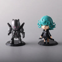 6Pcs One Punch Man Chibi Anime Figures, Saitama Genos Garou Bang Tatsumaki Mumen Rider Metal Knight, OPM Collection Set - CloudAnimeStudio