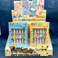 6 PCS Set Pokemon Click Pen, Black Writing Gel Pen Stationery - CloudAnimeStudio