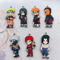 7 PCS Naruto Key Chain Charms, Anime Cartoons Character Alloy Charms Pendant - CloudAnimeStudio